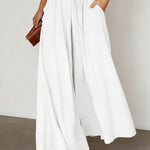 Women's Elastic Wide-leg High-waisted Trousers