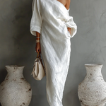Elegant Irregular Off-the-shoulder Maxi Dress