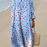 Women's Love Pattern Art Print Casual Cotton Dress