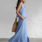 Minimalist And Elegant V-neck Top And Skirt Two-piece Set