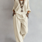 Casual Cozy Loose Linen Cotton Two-piece Set