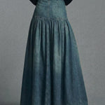 Casual Maxi Denim Skirt