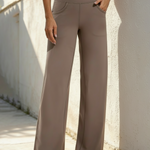 Cozy Travel Office Casual Elastic Wide-leg Pants