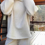 Cozy Sweatshirt And Wide-leg Pants Two-piece Set