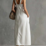 Women's Casual Loose Sleeveless Denim Overalls Dress