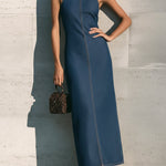 Slim-fit Sleeveless Denim Dress