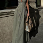 Women's Casual Zippered Maxi Sleeveless Dress