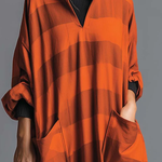 Cozy Plaid Print Loose-fitting Stand-collar Dress