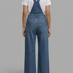 Women's Sleeveless Casual Loose Denim Wide-leg Jumpsuit With Suspenders