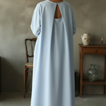 Minimalist Openwork Design Loose-fitting 100% Cotton Dress