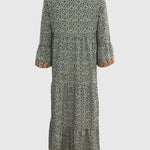 Women's Retro Pattern Art Print Casual Cotton Dress