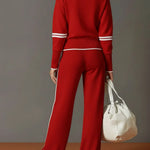 Women's Solid Color Casual Zip Art Stylish Cotton Suits