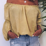 Women's Casual Off-shoulder Top