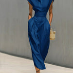 Waist-cinching Linen And Cotton Sleeveless Dress