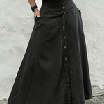 Women's Casual And Fashionable A-line Cotton Skirt