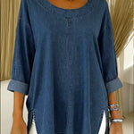 Women's Casual Denim Cotton Top