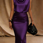 Women's Satin Sleeveless Dress