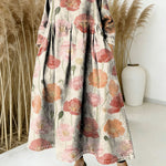 Women's Flowers Floral Pattern Art Print Casual Denim Dress