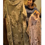Loose And Comfortable Floral Print Linen And Cotton Dress