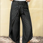 Women's Fashionable Lace-up Tencel Cotton Trousers
