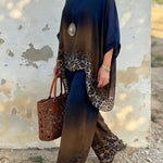 Elegant And Cozy Leopard Print Top And Pants Two-piece Set