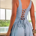 Women's Casual Sleeveless 100% Cotton Maxi Denim Dress