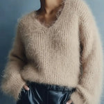 Women's Cozy Plush V-Neck Sweater