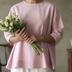 Elegant Backless Design 100% Cotton Shirt Top