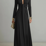 Elegant V-neck Stretchy Vacation Maxi Dress