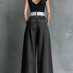 Women's High-waisted Casual Loose-fitting Wide-leg Jeans