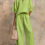 Léonie | Elegant Two-Piece Set in Cotton and Linen