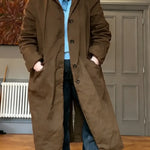 Women's Casual Long-sleeved Cotton Long Coat