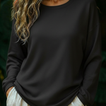 Women's Casual Cozy Loose-fitting Cotton Sweatshirt
