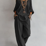 Casual Cozy Loose Linen Cotton Two-piece Set