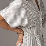 Women's Striped Art Pattern Casual Cotton Shirt