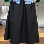 Women's Casual Cotton Skirt With Drawstring Waist