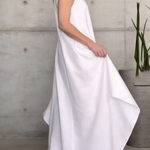 Stylish Minimalist Irregular Hem Maxi Dress