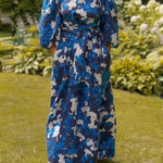 Artistic Printed Linen And Cotton Dress