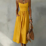 Women's Solid Color Slip Dress