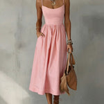Women's Solid Color Slip Dress