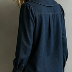 Vintage Peter Pan collar denim shirt
