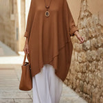 Cozy Oversized Cocoon-shaped Knit Pullover Sweater