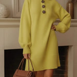 Women's Cozy Button-down Sweater Dress