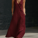 Button-Up Maxi Dress — Comfortable Minimalist Everyday Wear
