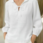 Women's Casual Peter Pan Collar Linen And Cotton Top