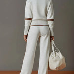 Women's Solid Color Casual Zip Art Stylish Cotton Suits