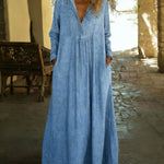 Cozy Loose-fitting Denim Dress