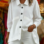 Women's Cozy Minimalist Casual Cotton Shirt
