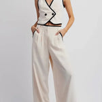Women's Victoria Fitted Vest Pants Casual Trendy Suit