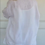 Women's Lace-paneled Cotton And Linen Shirt